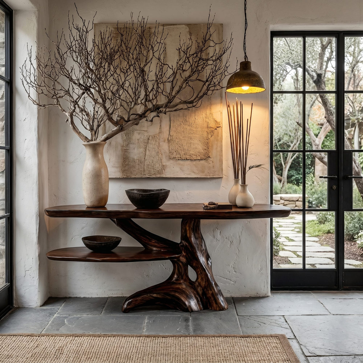 Root Live Edge Console Table