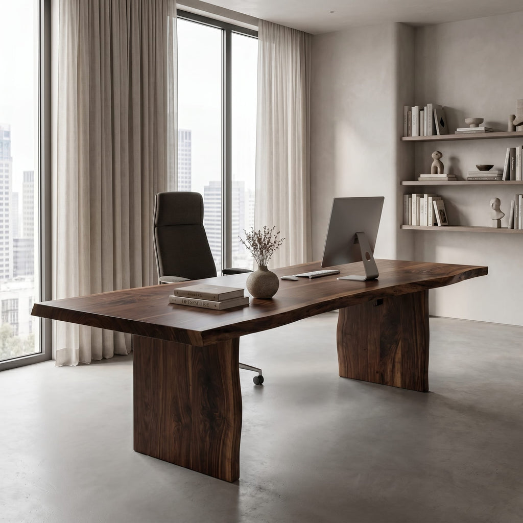Live Edge Solid Executive Desk