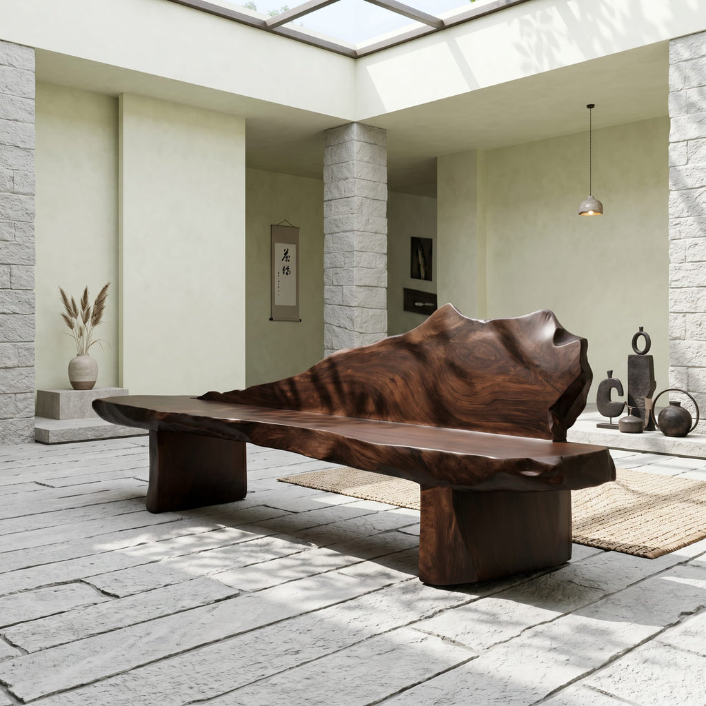 Live Edge Foyer Bench