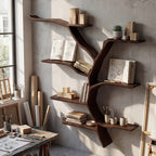 Mid Century Wooden Wall Shelf, solid wood, built to order