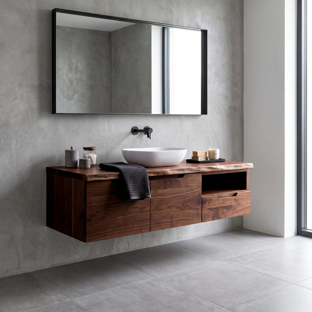 Wood Bathroom Vanity Beach House, solid wood, built to order