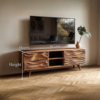 Mid Century Organic Media TV Cabinet
