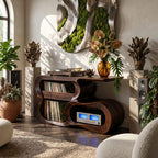 Contemporary Solid Turntable Record Stand