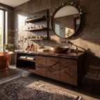 Contemporary Storage Bathroom Vanity Master Ensuite, solid wood, built to order