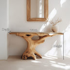Mid Century Behind Console Table