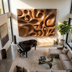 Organic Abstract Hand-carved Wall Art