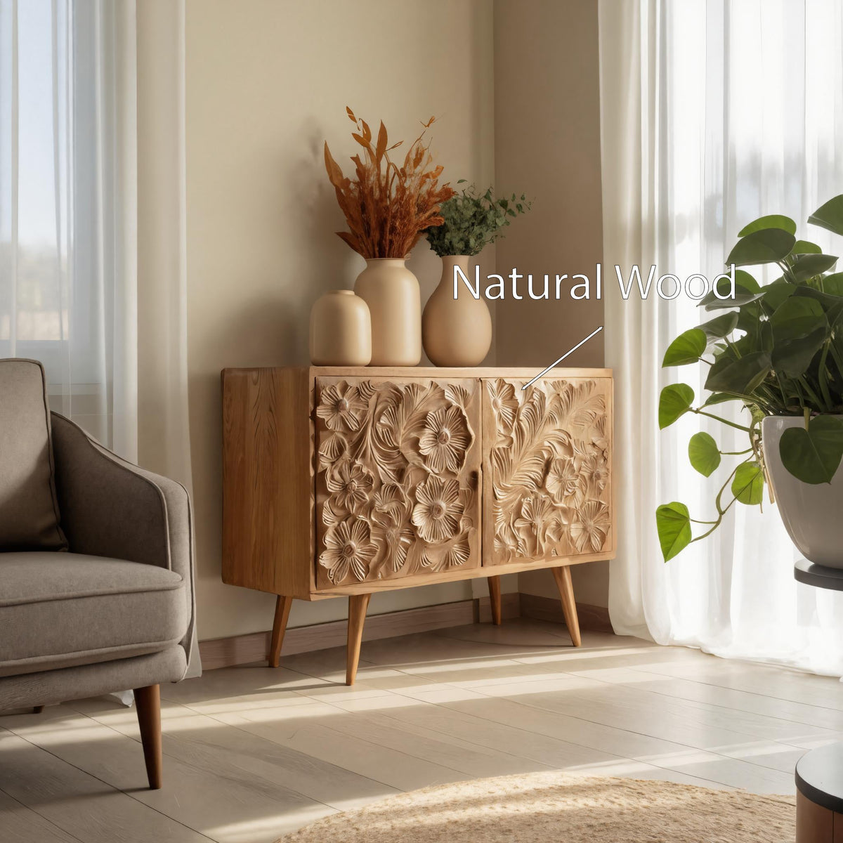 Floral Storage Sideboard
