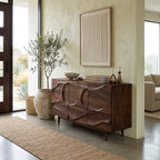 Contemporary Carved Modern Sideboard