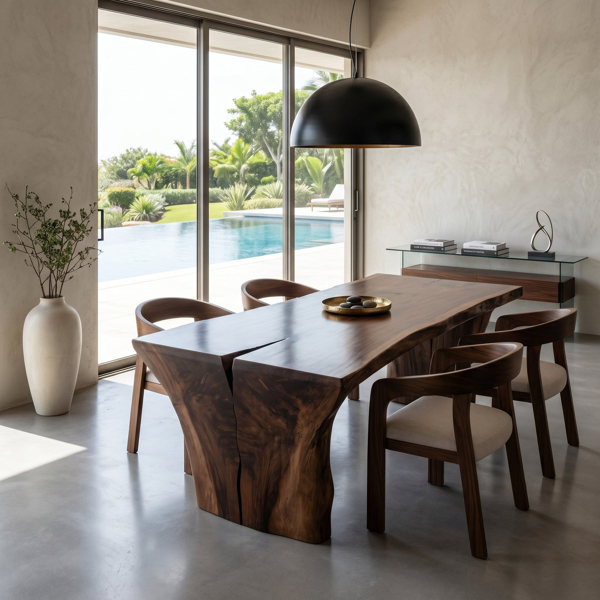 Wabi Sabi Handcrafted Dining Table, solid wood, built to order