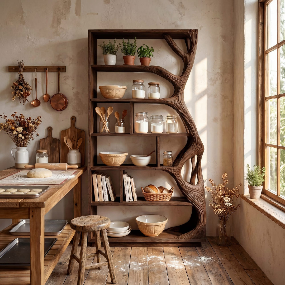 Geometric Contemporary Bookshelf