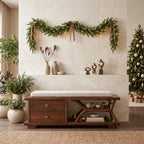 Modern Storage Bench Reindeer Living Room Decor, solid wood, built to order
