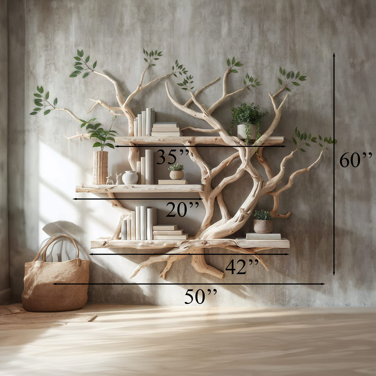 Solid Mount Tree Bookshelf