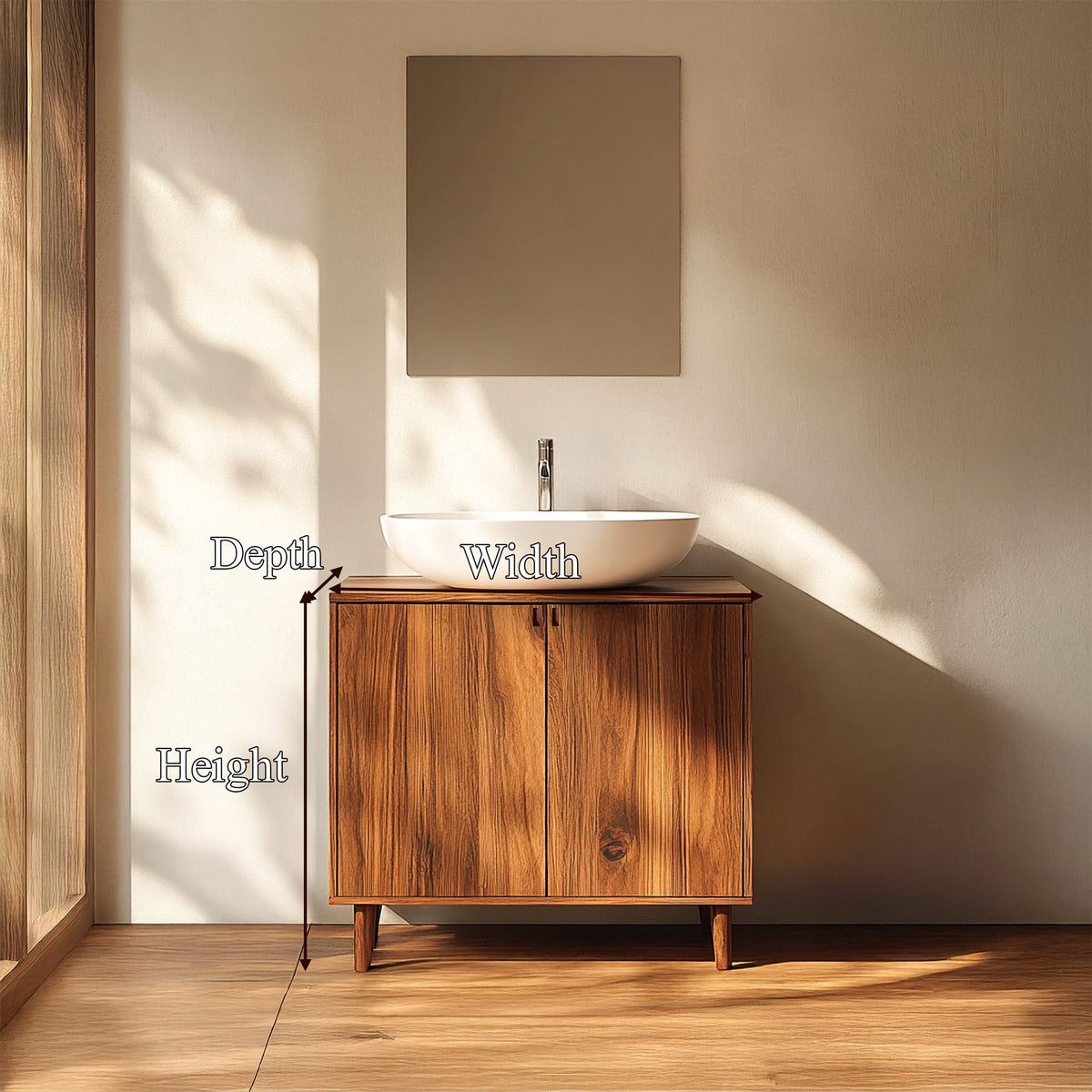 Freestanding Mid Century Vanity