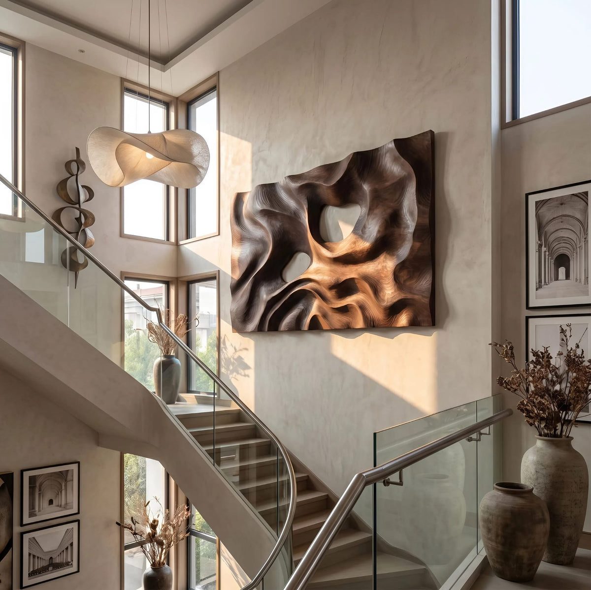 Textured Geometric Modern Wall Art