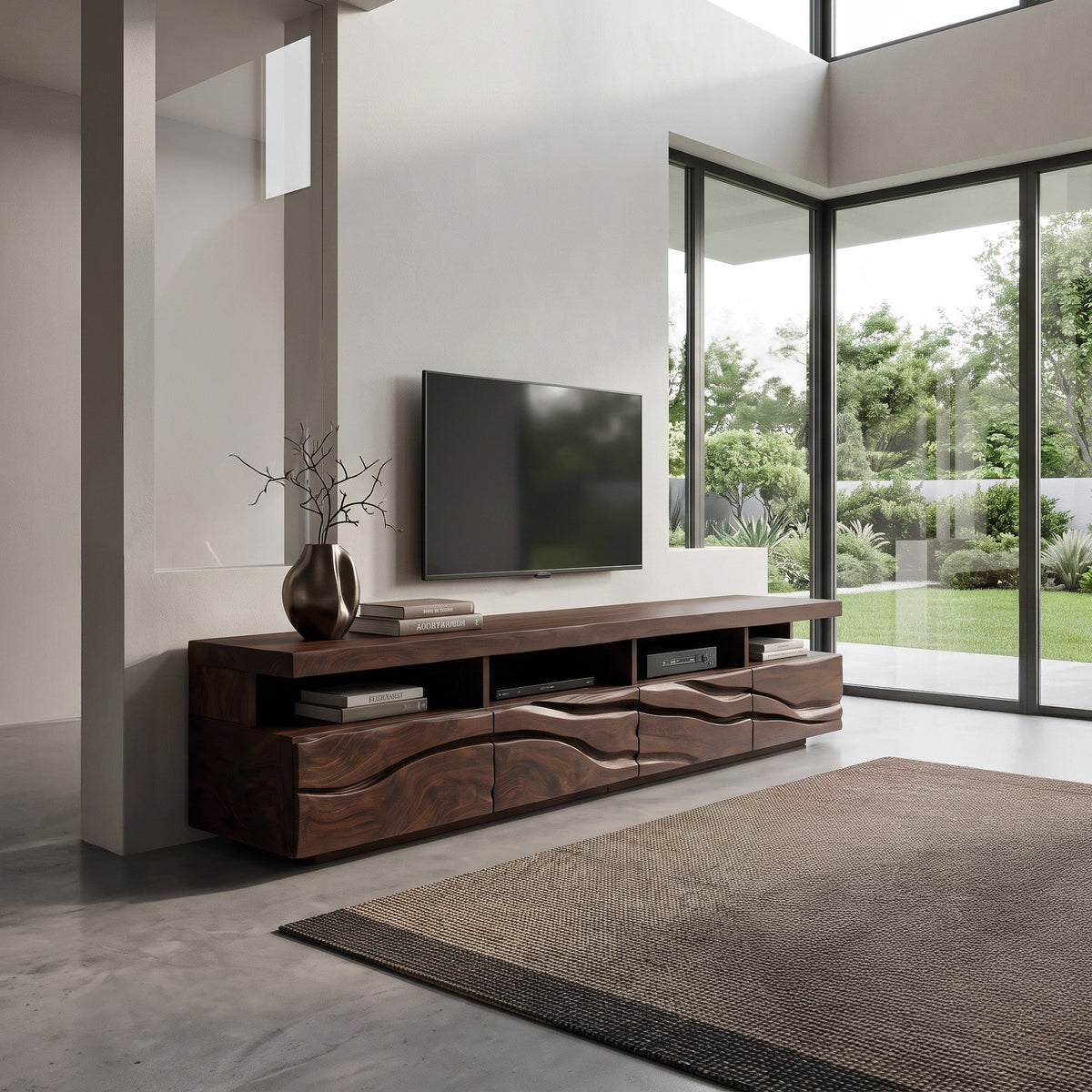 Handcrafted Media Cabinet Console, solid wood, built to order