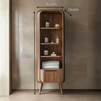Sculptural Tall Cabinet, solid wood, built to order
