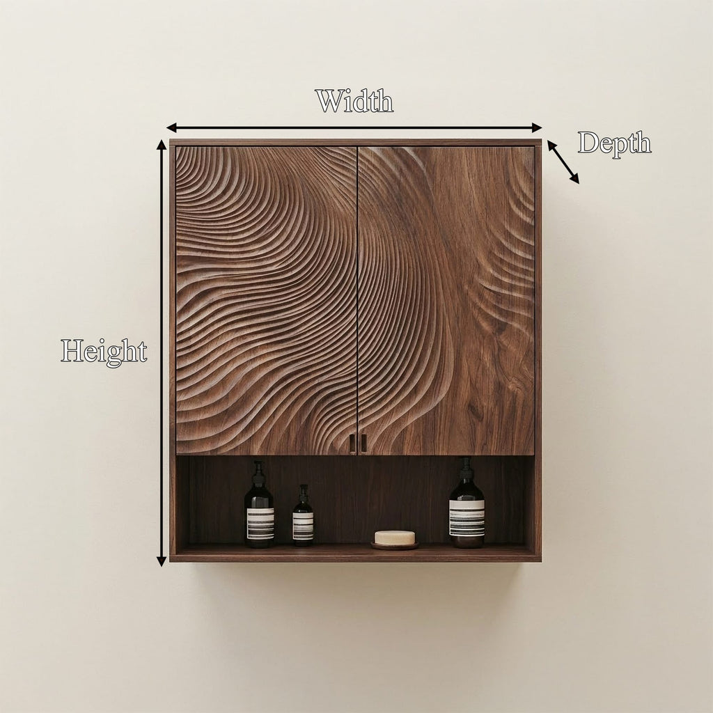 Rustic Compact Wall Cabinet, solid wood, built to order
