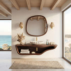Handcrafted Live Edge Vanity, solid wood, built to order