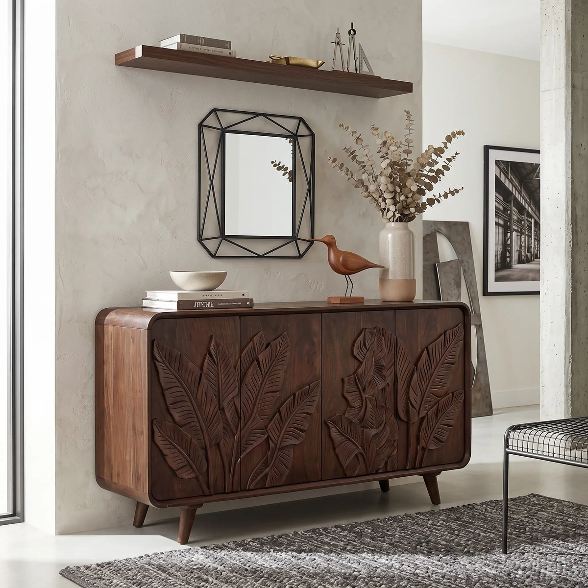 Botanical Sideboard Cabinet Dining Room, solid wood, built to order, view 4