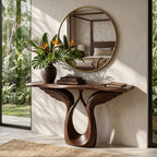 Winged Console Table Designer Residence, solid wood, built to order