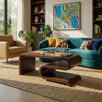Curved Sculptural Lounge Coffee Table