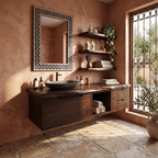 Contemporary Double Sink Bathroom Vanity Ensuite, solid wood, built to order