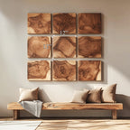 Organic Modern Wall Art Panels, solid wood, built to order