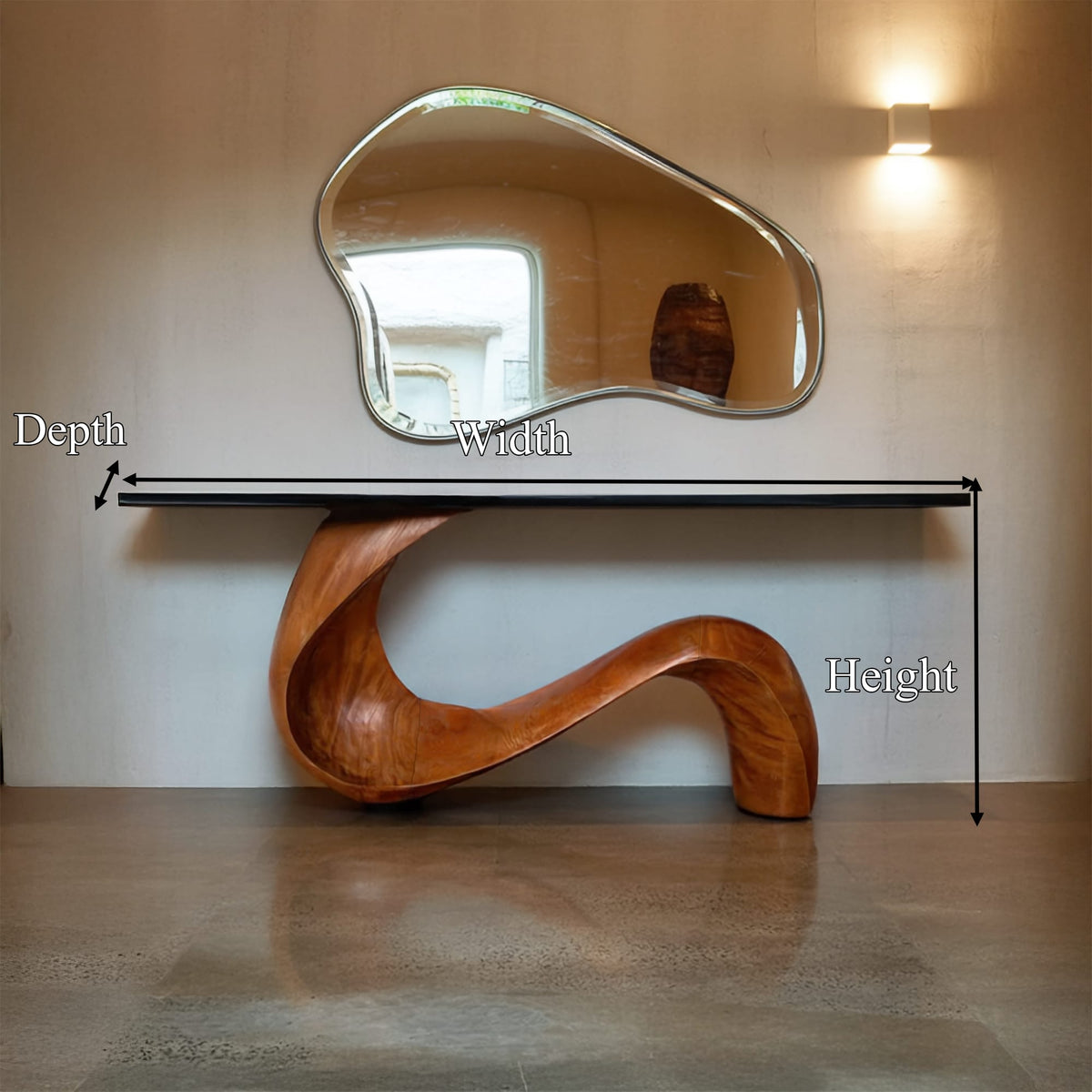Midcentury Sculptural Modern Console Table
