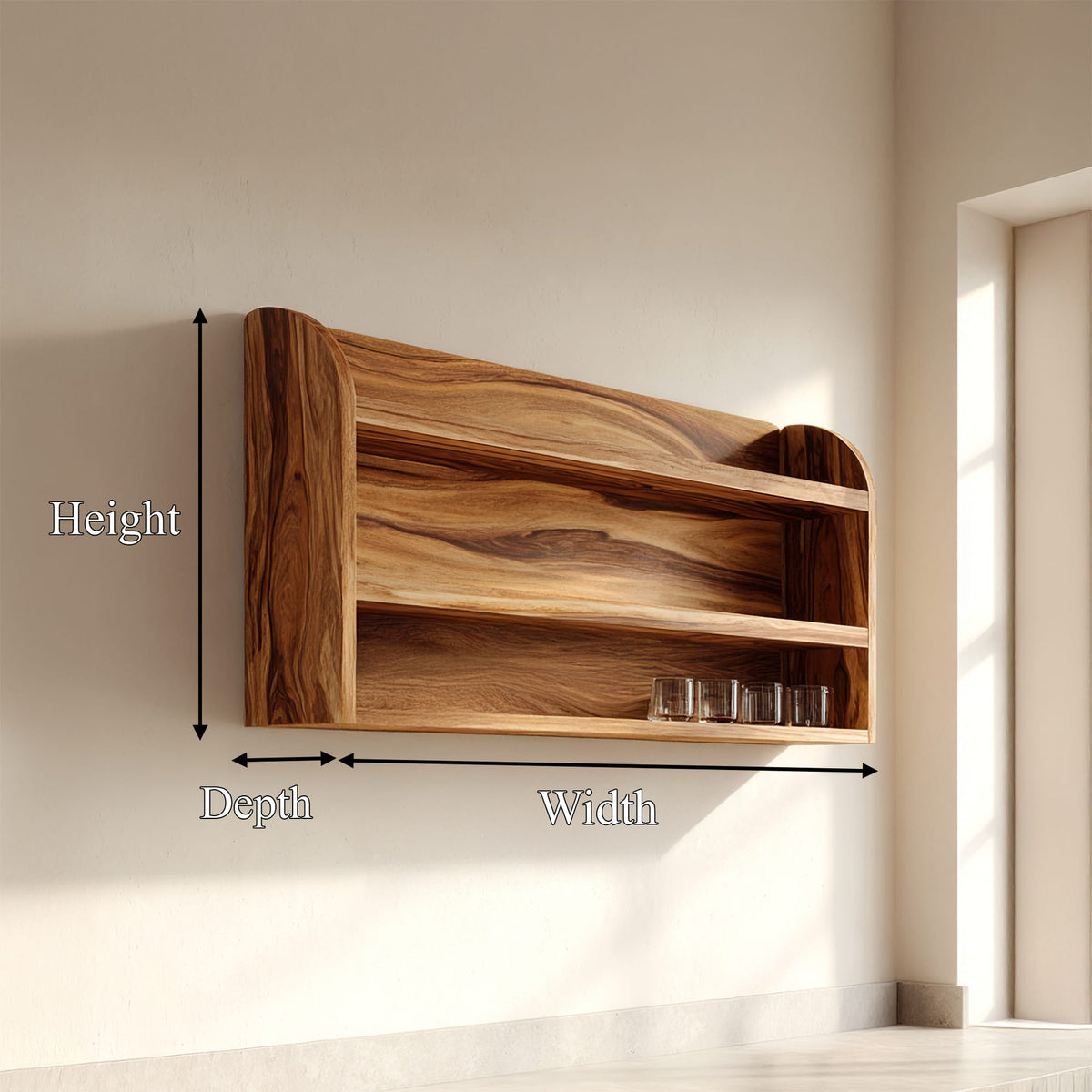 Floating Storage Pantry Wall Shelf