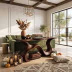 Organic Root Form Display Table, solid wood, built to order