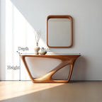 Mid Century Console Table Living Room Or Entryway, solid wood, built to order