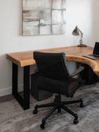 Modern Live Edge L-shaped Desk