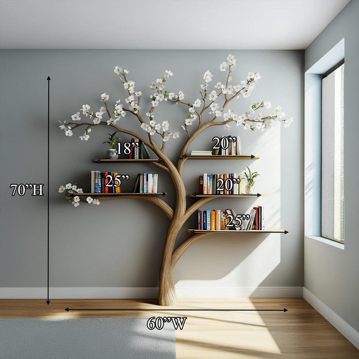 Tree Wall Floating Shelf