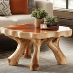 Handcrafted Coffee Table with Design, solid wood, built to order