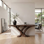 Contemporary Loop Console Table Hallway, solid wood, built to order