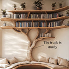 Driftwood Branch Tree Bookshelf with U Shaped Bench Custom Corner Bench, solid wood, built to order