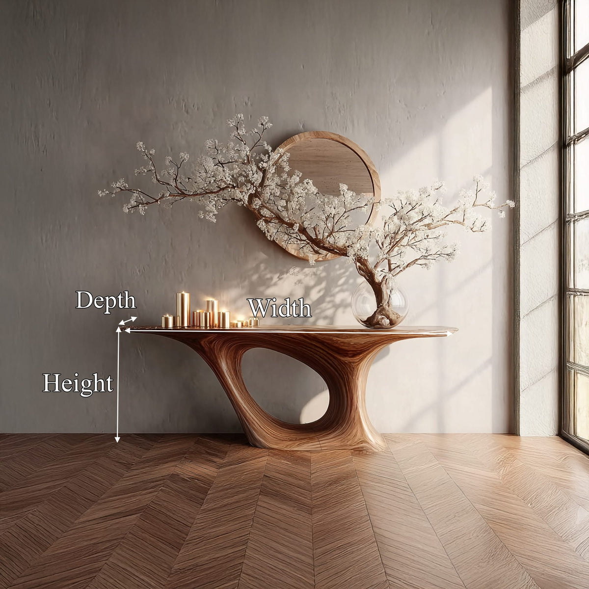 Sculpt Entryway Console Table