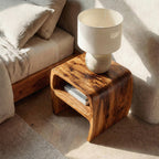 Sculptural Open Nightstand