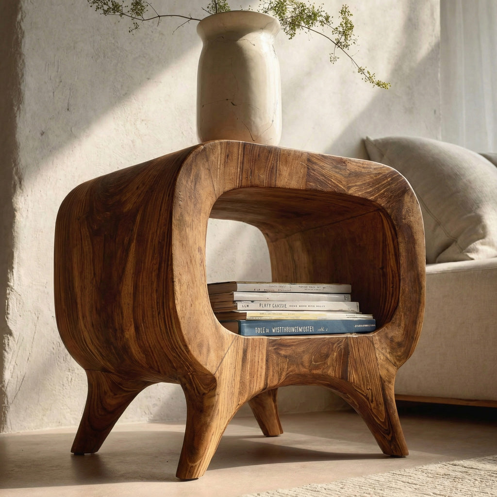 Round Minimal Nightstand