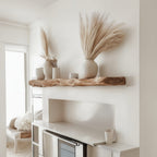 Live Edge Wood Floating Shelf, Boho, solid wood, built to order