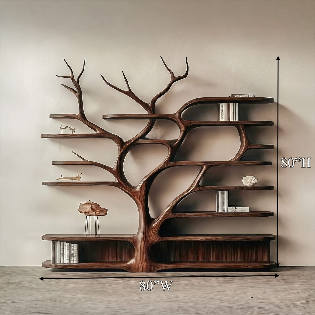 Artistic Branch Tree Bookshelf