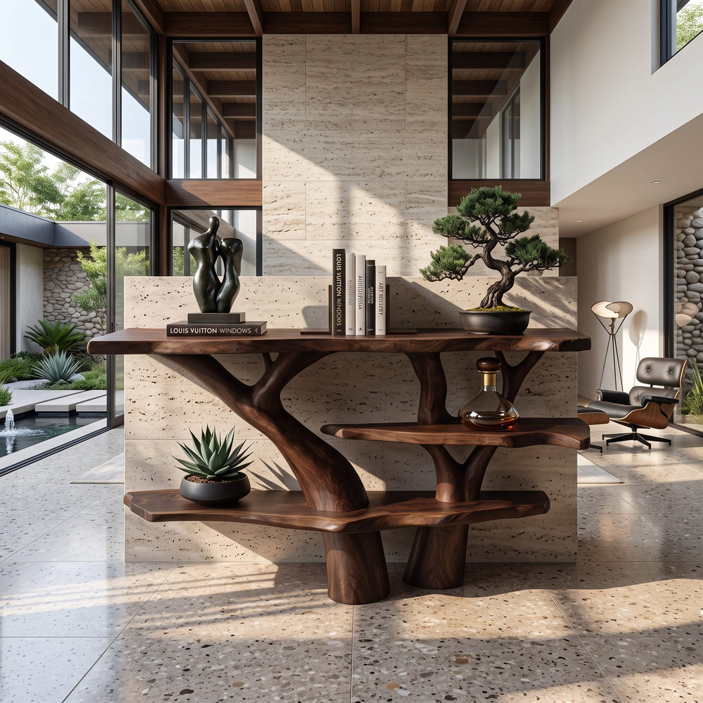 Live Edge Solid Hallway Console Table