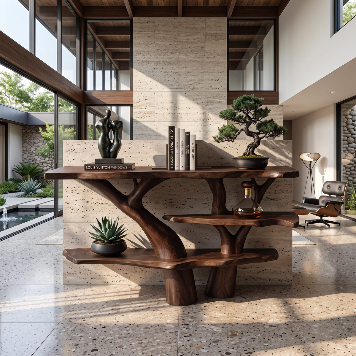 Live Edge Solid Hallway Console Table