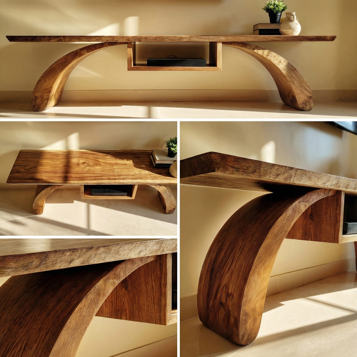 Curved Floating TV Cabinet