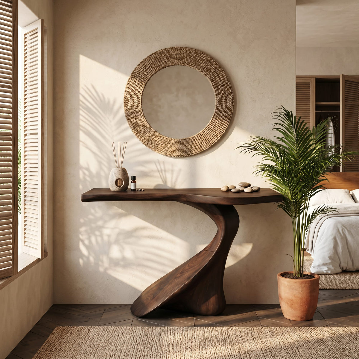 Chic Live Edge Console Table