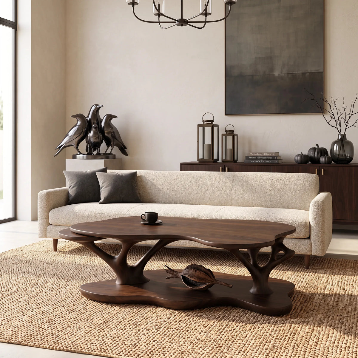 Organic Branch Base Table, solid wood, built to order