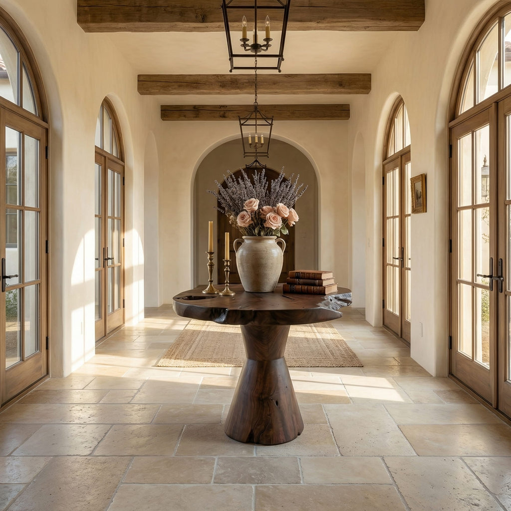 Organic Live Edge Accent Console Table