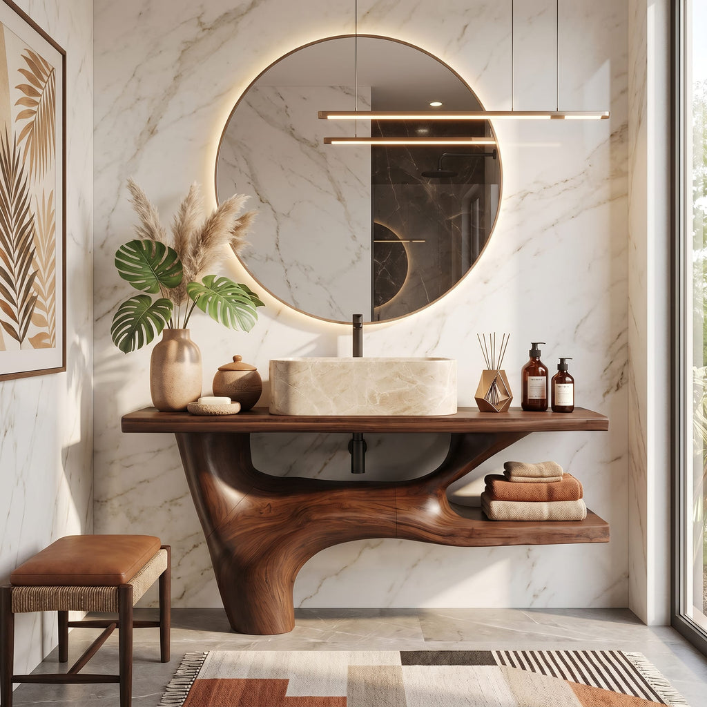 Handcrafted Vanity, solid wood, built to order