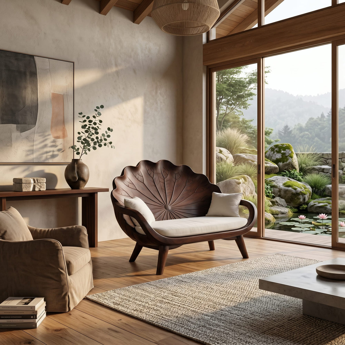 Contemporary Lotus Bench
