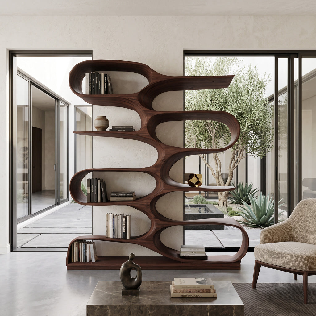 Books Curved Bookshelf
